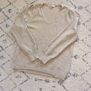 Loft Sweater with Gold Sequins